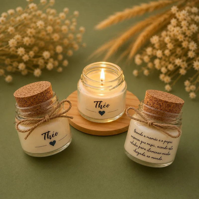 Vela Aromática Personalizada com Lacinho